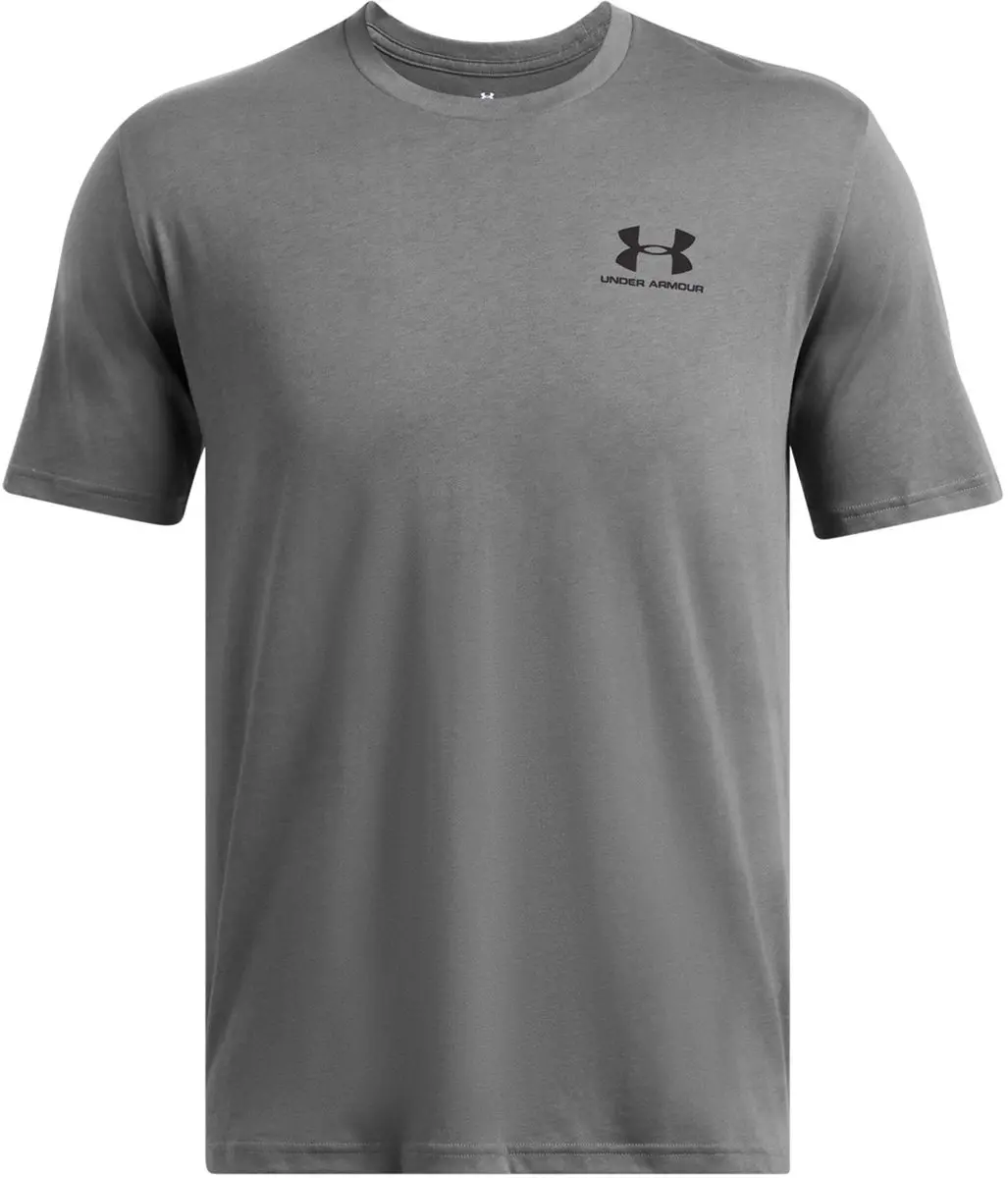 Under Armour UA M SPORTSTYLE LC SS Heren Sportshirt - Grijs/Zwart - XXL