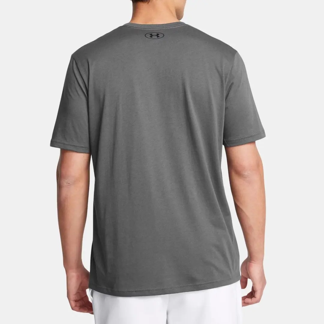 Under Armour UA M SPORTSTYLE LC SS Heren Sportshirt - Grijs/Zwart - XXL