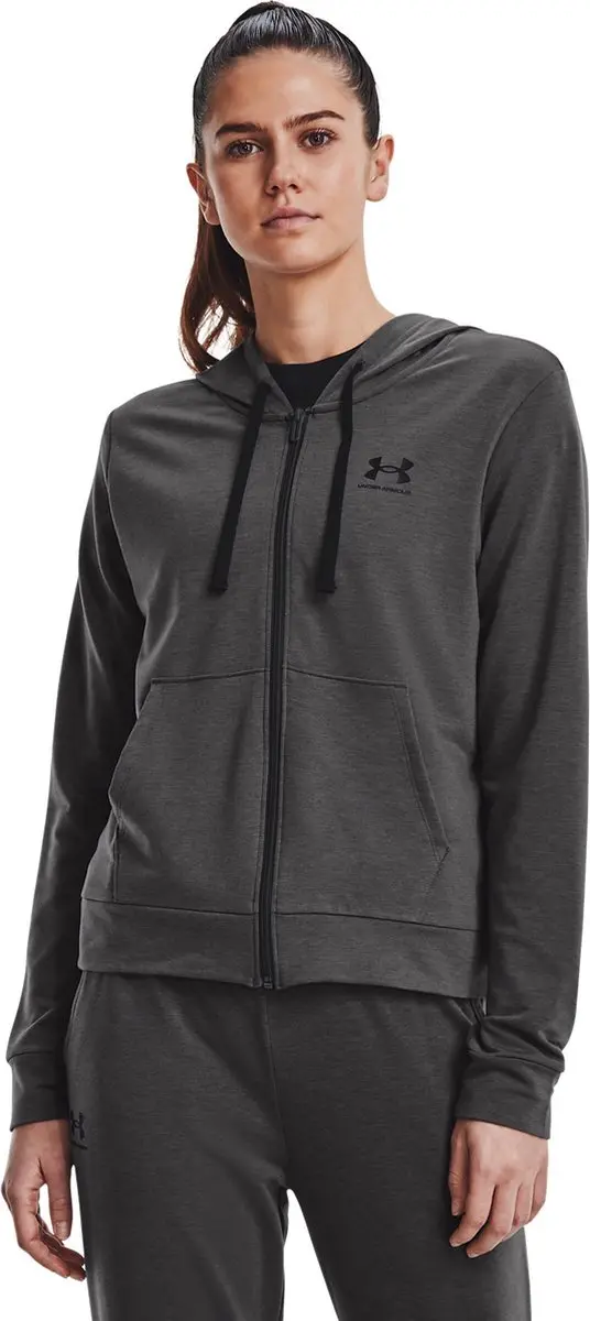 Under Armour Rival Terry FZ Hoodie - Zwart/Lichtgrijs
