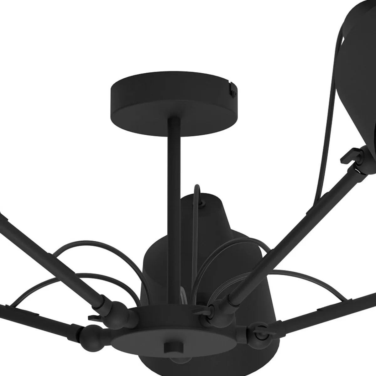 Eglo Basurtu Plafondlamp E27 - Ø105cm - Zwart