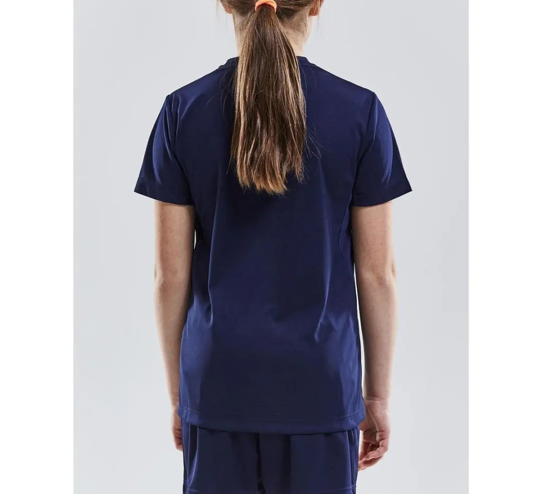 Craft Squad Solid Sportshirt Junior 134 - Blauw/Wit