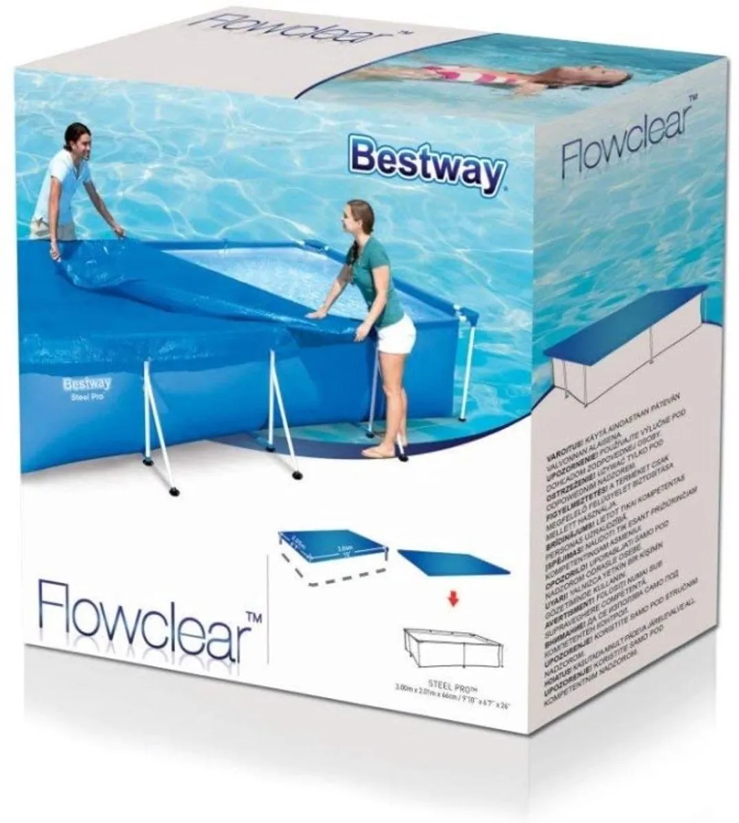 Bestway Zwembad Afdekzeil 300x201cm - Blauw