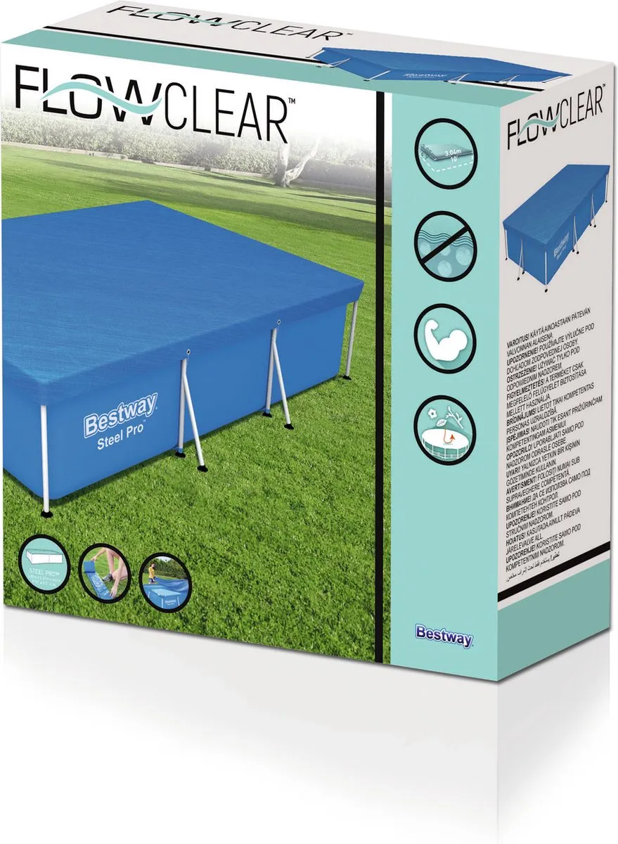 Bestway Zwembad Afdekzeil 300x201cm - Blauw