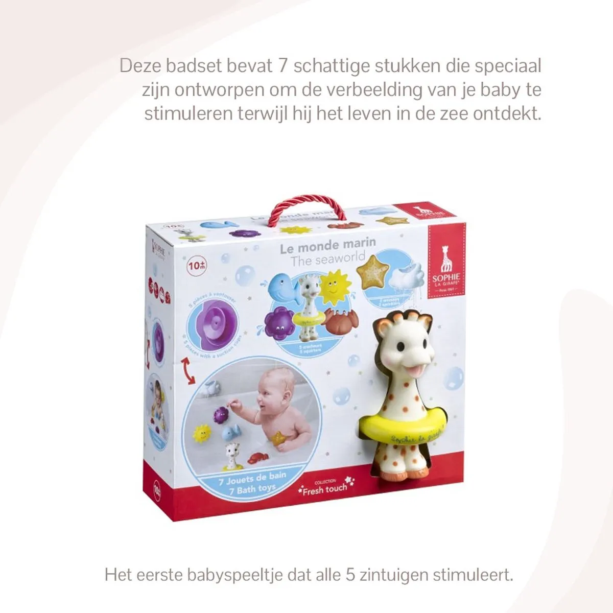 Sophie de Giraf Sophie's Sea World Badspeelgoed - 7-delig - Meerkleurig