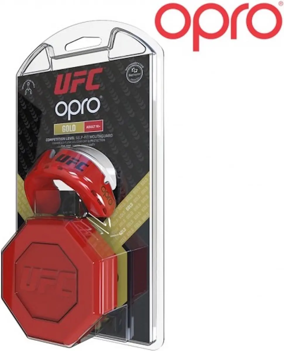 UFC Opro Self-Fit Gold Gebitsbeschermer Junior - Zwart/Zilver