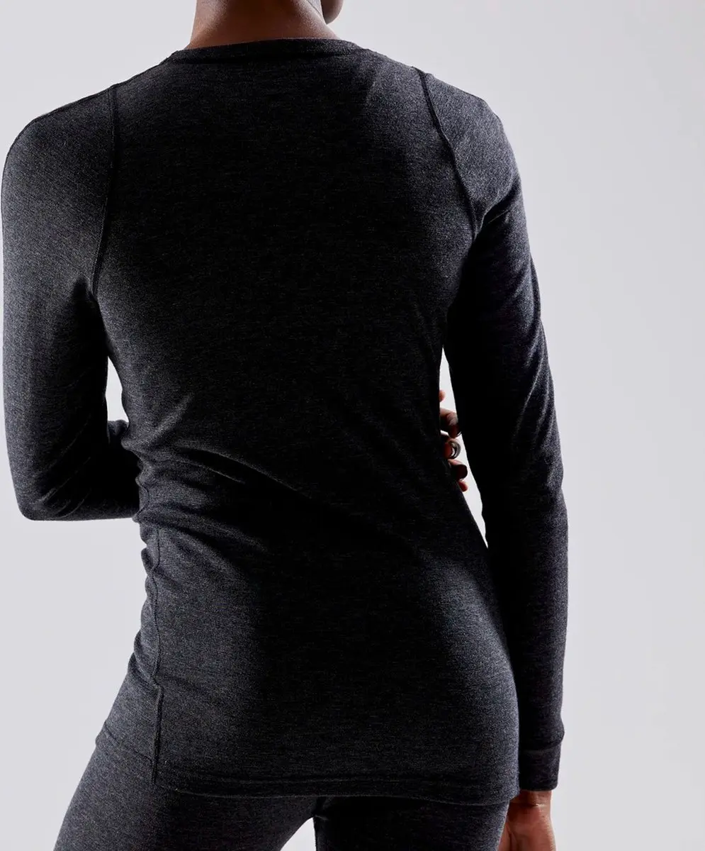 Craft Core Wool Merino LS Thermoshirt Heren - Zwart L