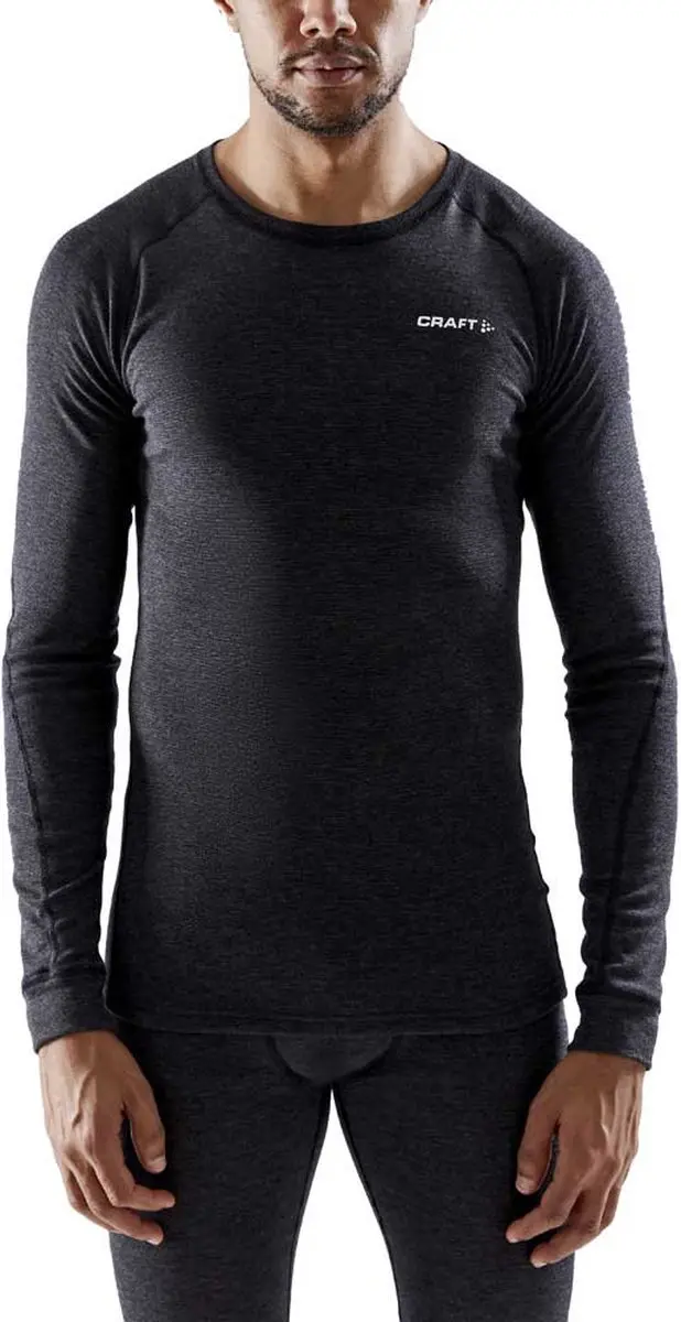 Craft Core Wool Merino LS Thermoshirt Heren - Zwart L