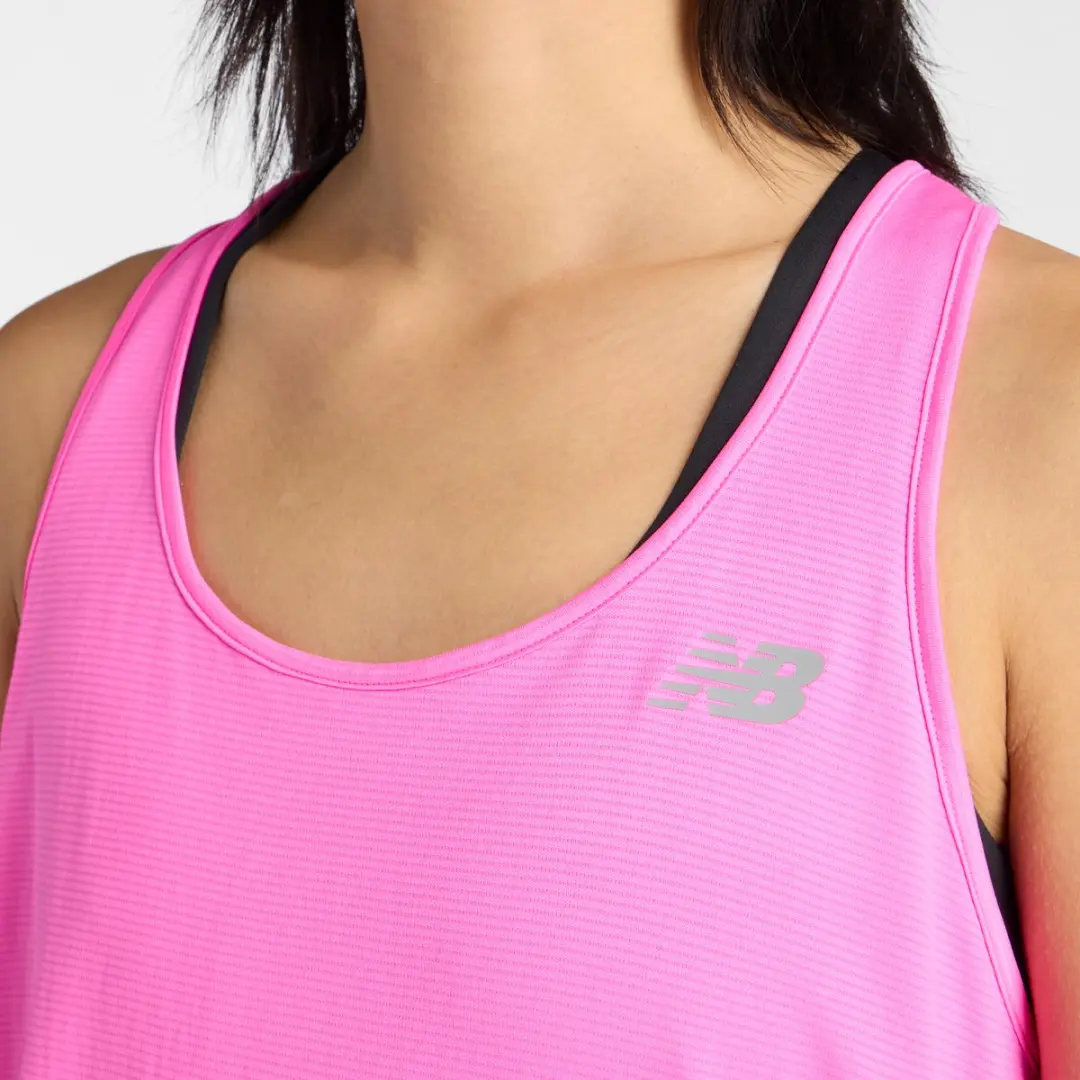 New Balance Sport Essentials Tank Dames Sportshirt - L - Pink Heat