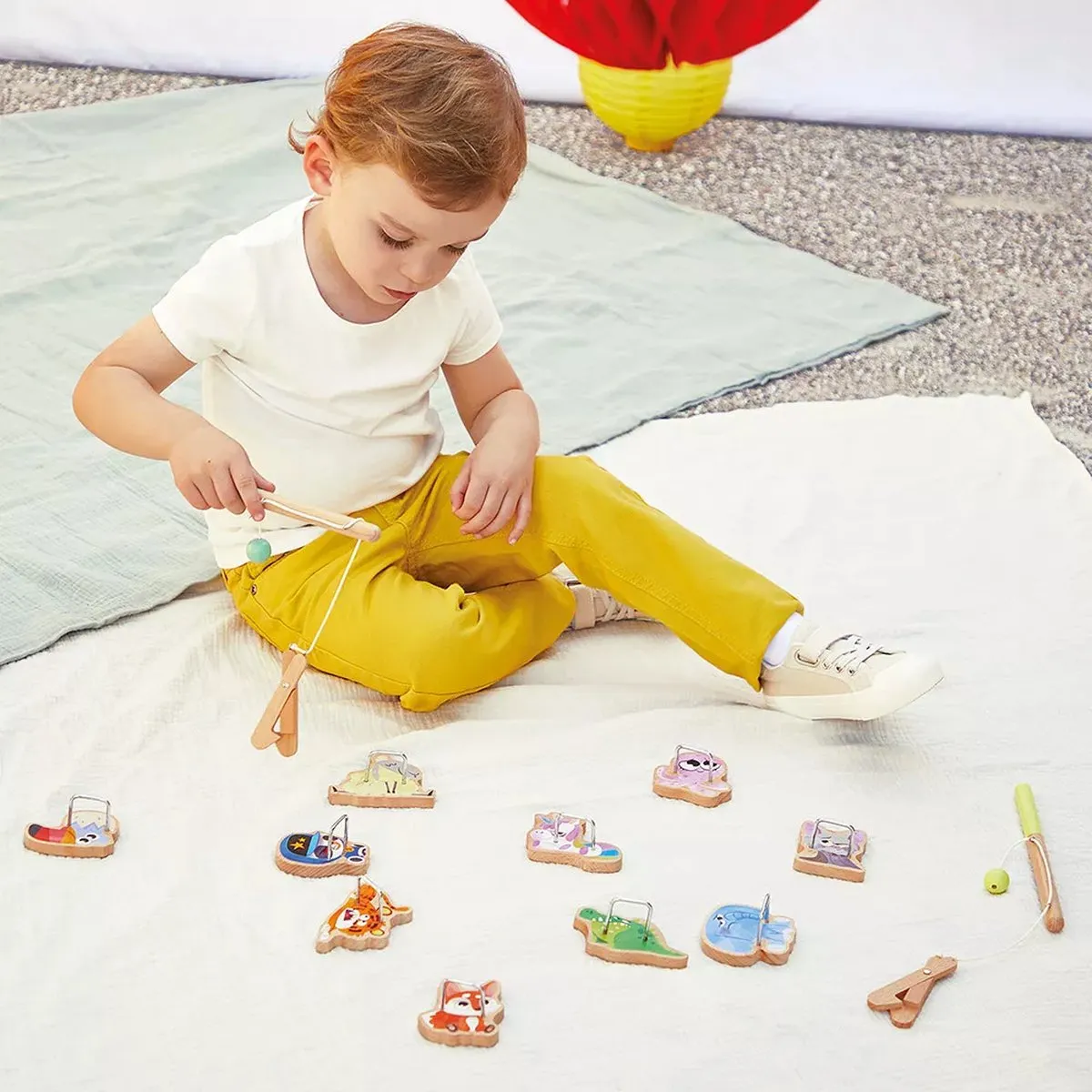 Janod Applepop 3352 Visspel Grijpspel - 10 Dieren
