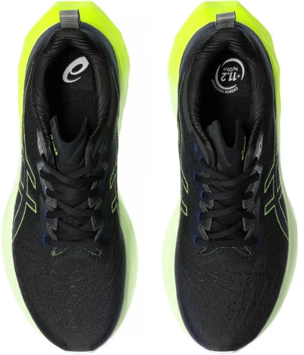 ASICS Novablast 4 Hardloopschoen 44.5 - Zwart/Groen