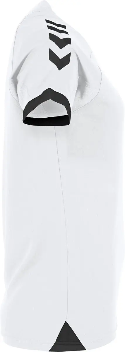 Hummel Fyn Shirt Dames Korte Mouw - Wit/Zwart S