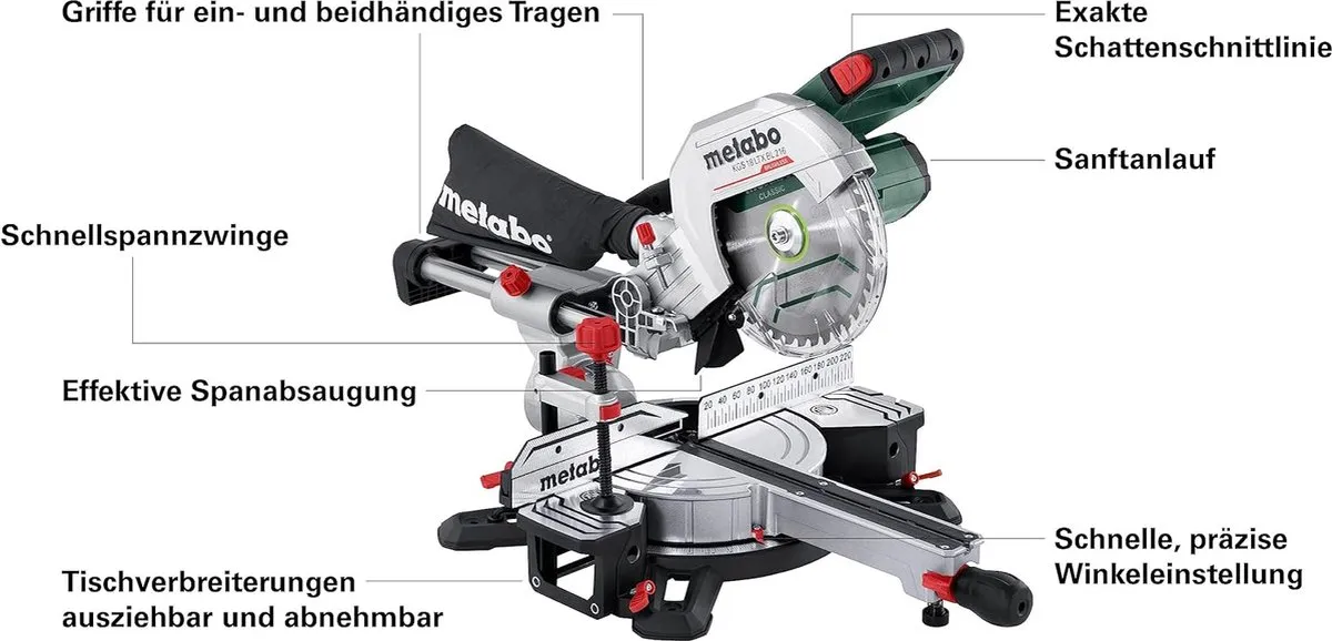 Metabo KGS 18 LTX BL 216 Accu-Invalzaag