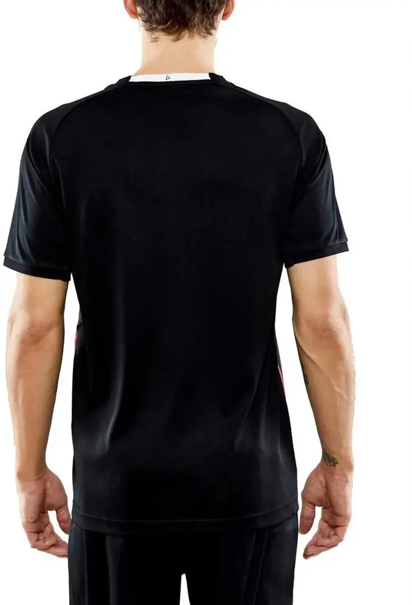 Craft Progress 2.0 Stripe Shirt Heren - Zwart Rood L