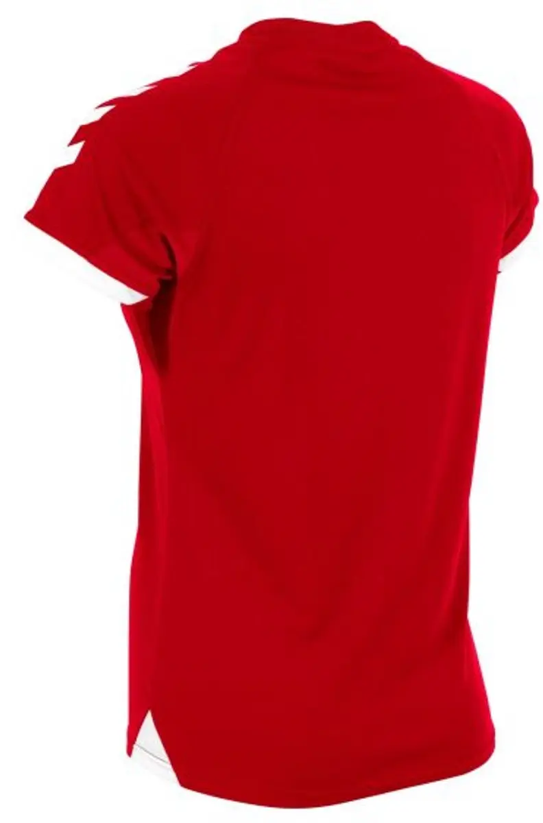 Hummel Fyn Shirt Dames - Korte mouwen - Rood/Wit - Maat S