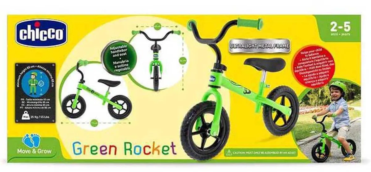 Chicco Green Rocket Loopfiets 9.5 Inch - Groen - afbeelding 6 van 6