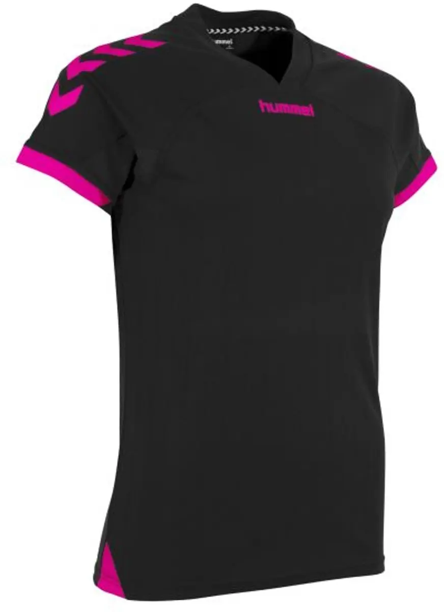 Hummel Fyn Shirt Dames Korte Mouw - Zwart/Magenta M