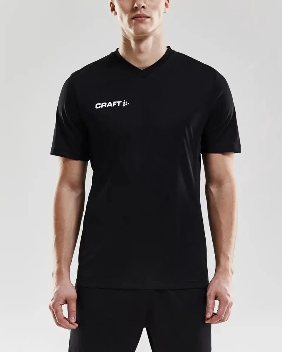 Craft Squad Jersey Solid Jr 134/140 - Zwart/Wit