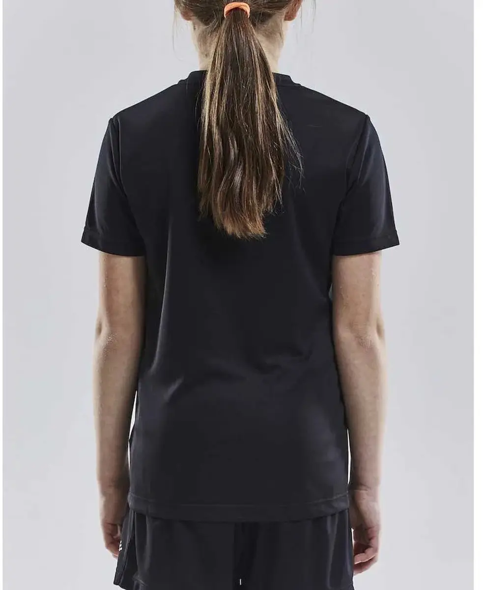 Craft Squad Jersey Solid Jr 134/140 - Zwart/Wit