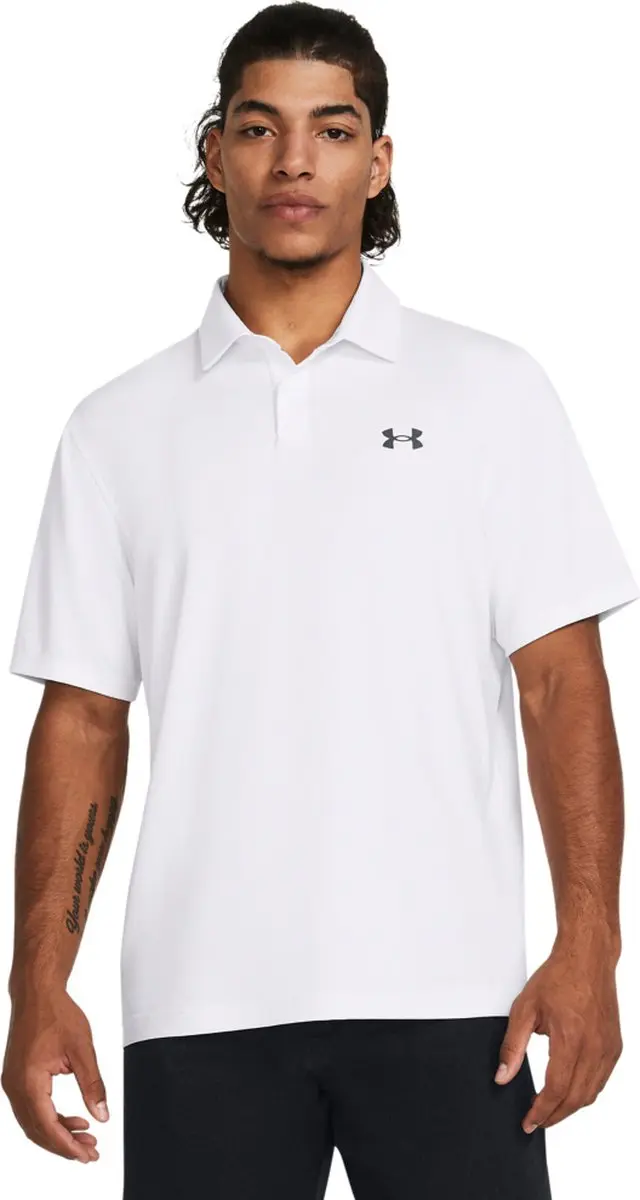 Under Armour T2G Heren Golfpolo - Wit - XXL