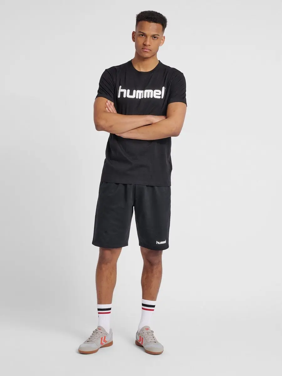 Hummel Go Cotton Short Heren 3XL - Zwart/Wit