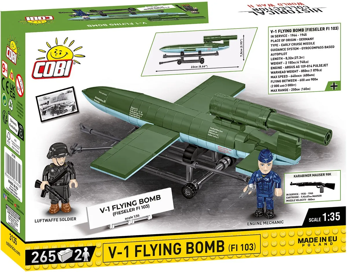 Cobi 3135 V-1 Flying Bomb - 265 Stukken - Groen