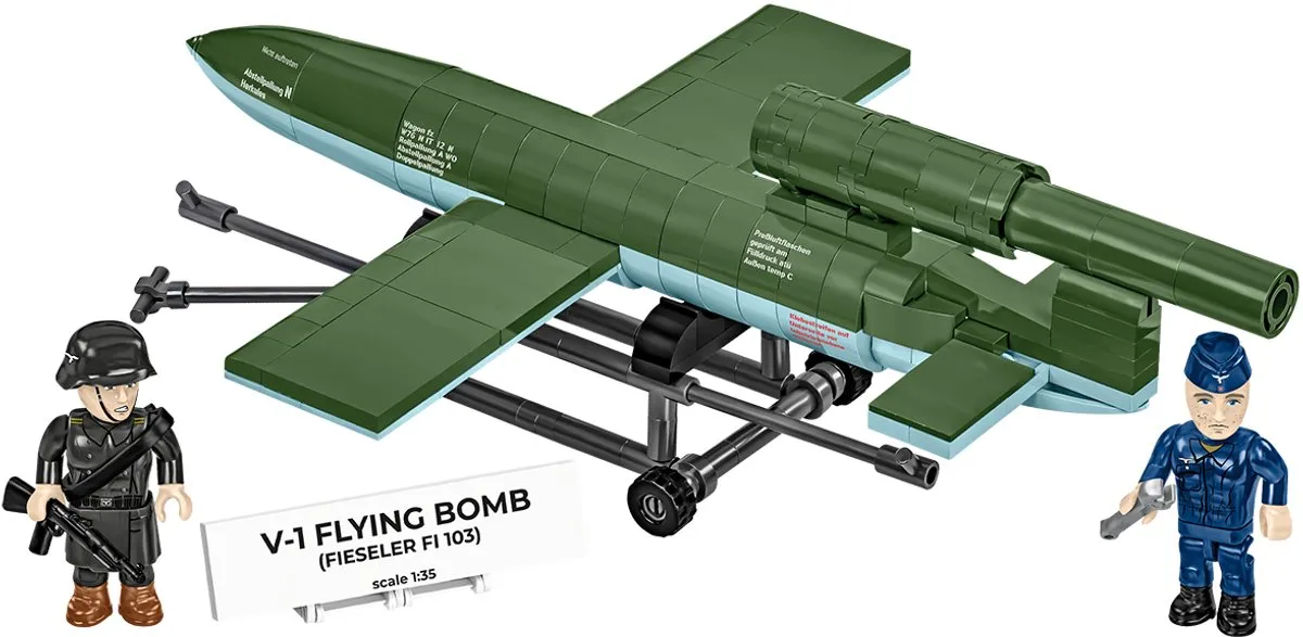 Cobi 3135 V-1 Flying Bomb - 265 Stukken - Groen - afbeelding 6 van 6