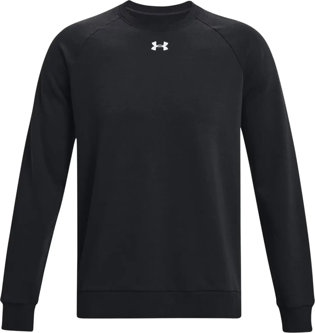 Under Armour UA Rival Fleece Crew Heren Sporttrui - Zwart/Wit