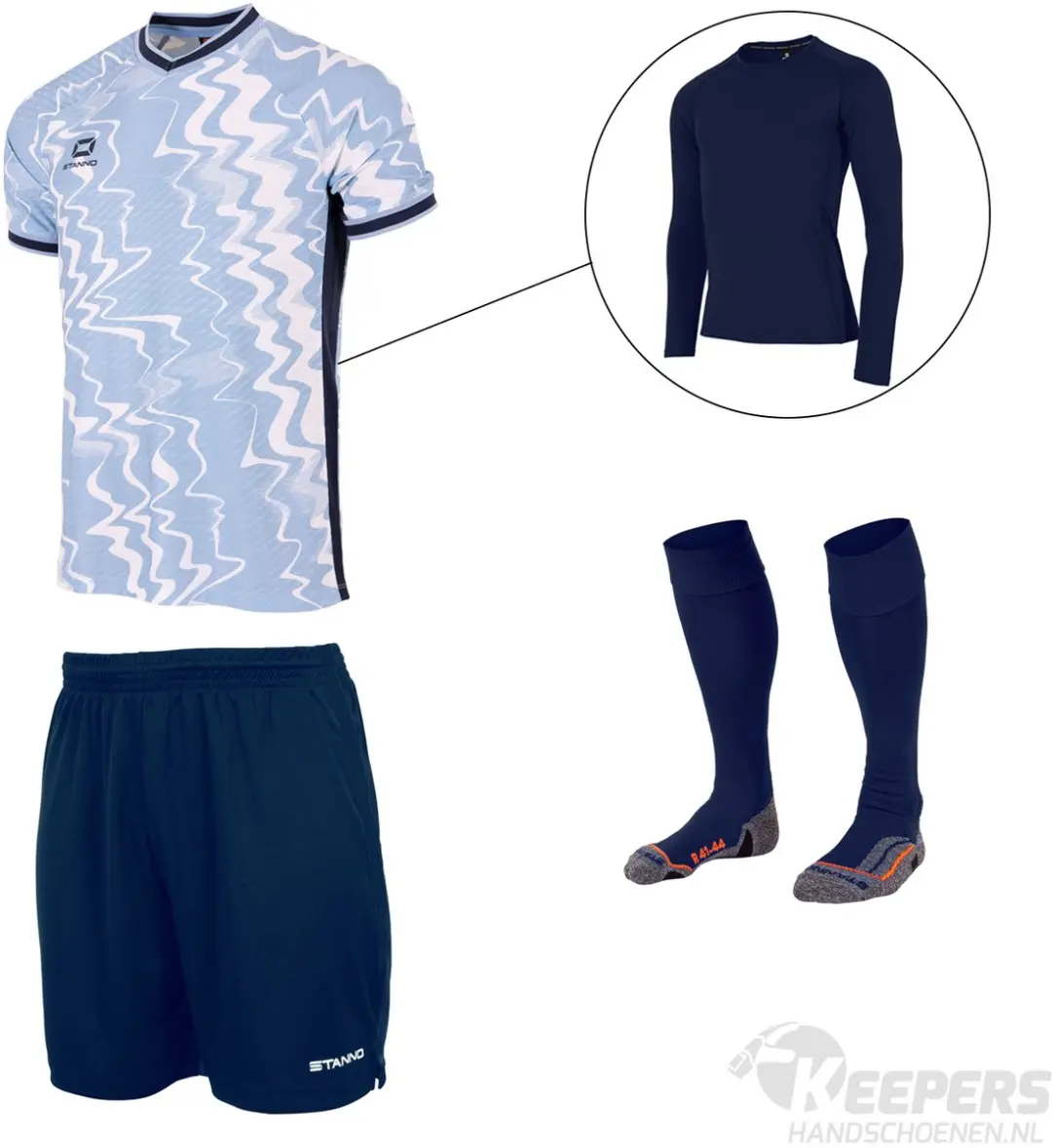 Stanno Wave Keeperstenue Sky Blue/White