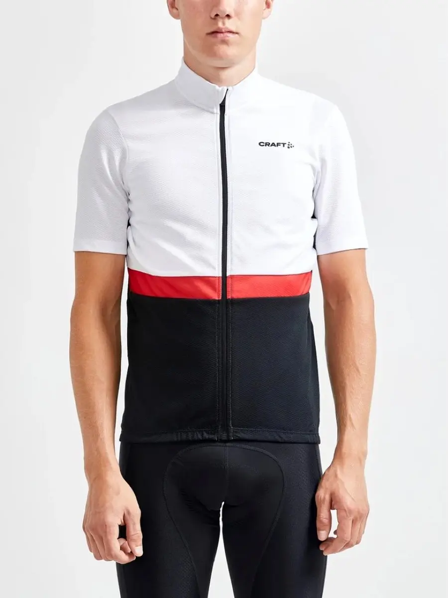 Craft Core Endur Jersey M Heren Fietsshirt - S - Wit/Zwart