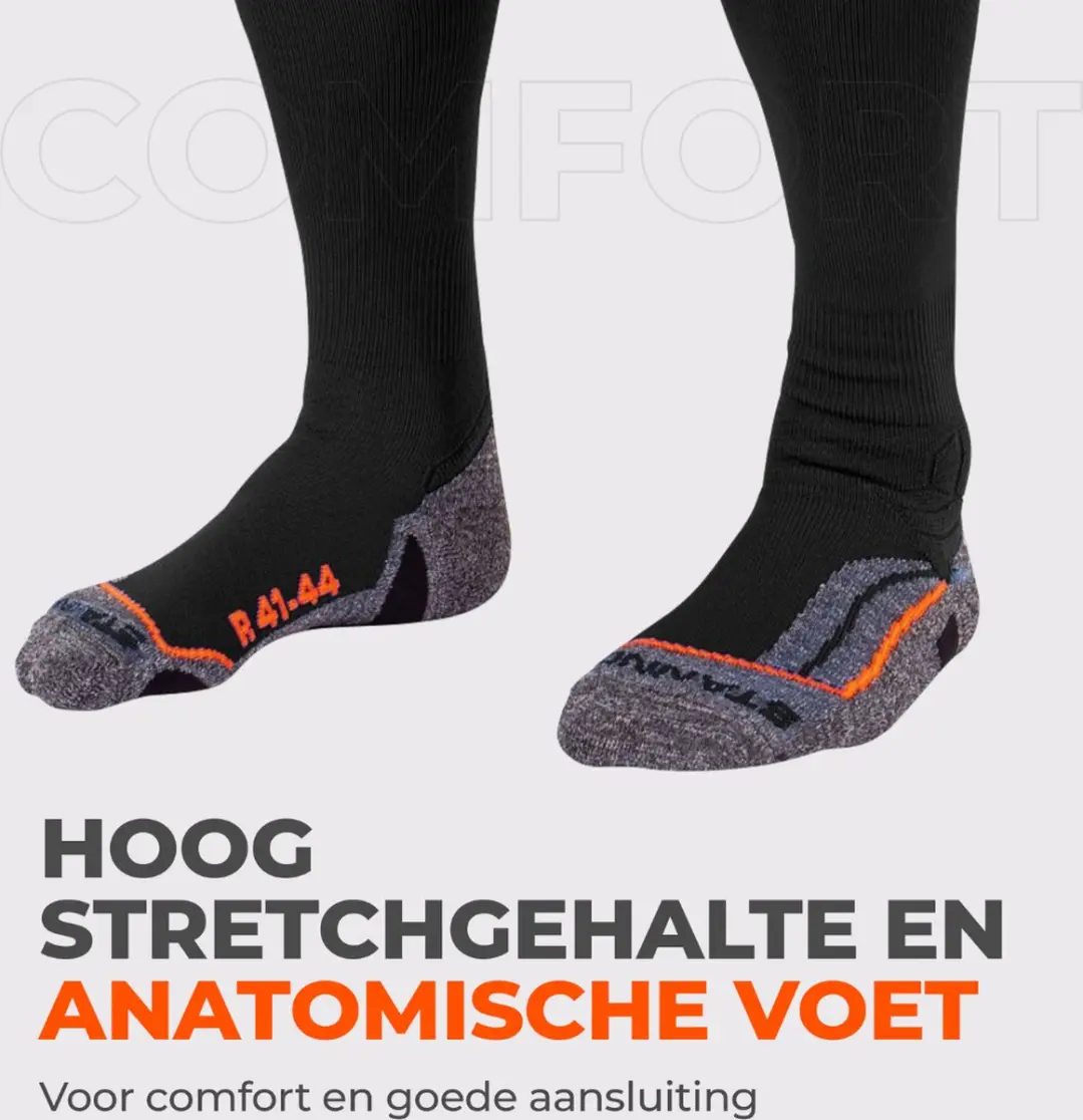 Stanno Uni Pro Sock Voetbalsokken 36-40 - Zwart