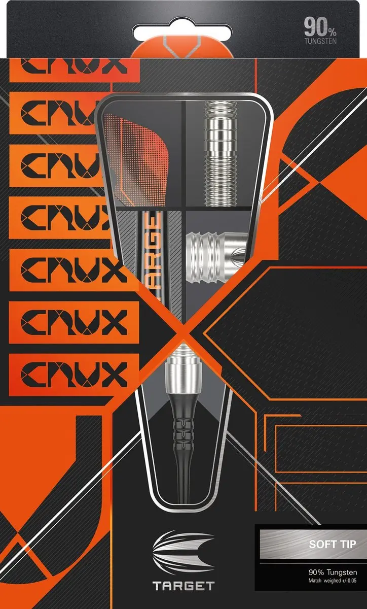 Target Crux 11 90% Darts - 3 Stuks - Oranje/Zilver/Zwart