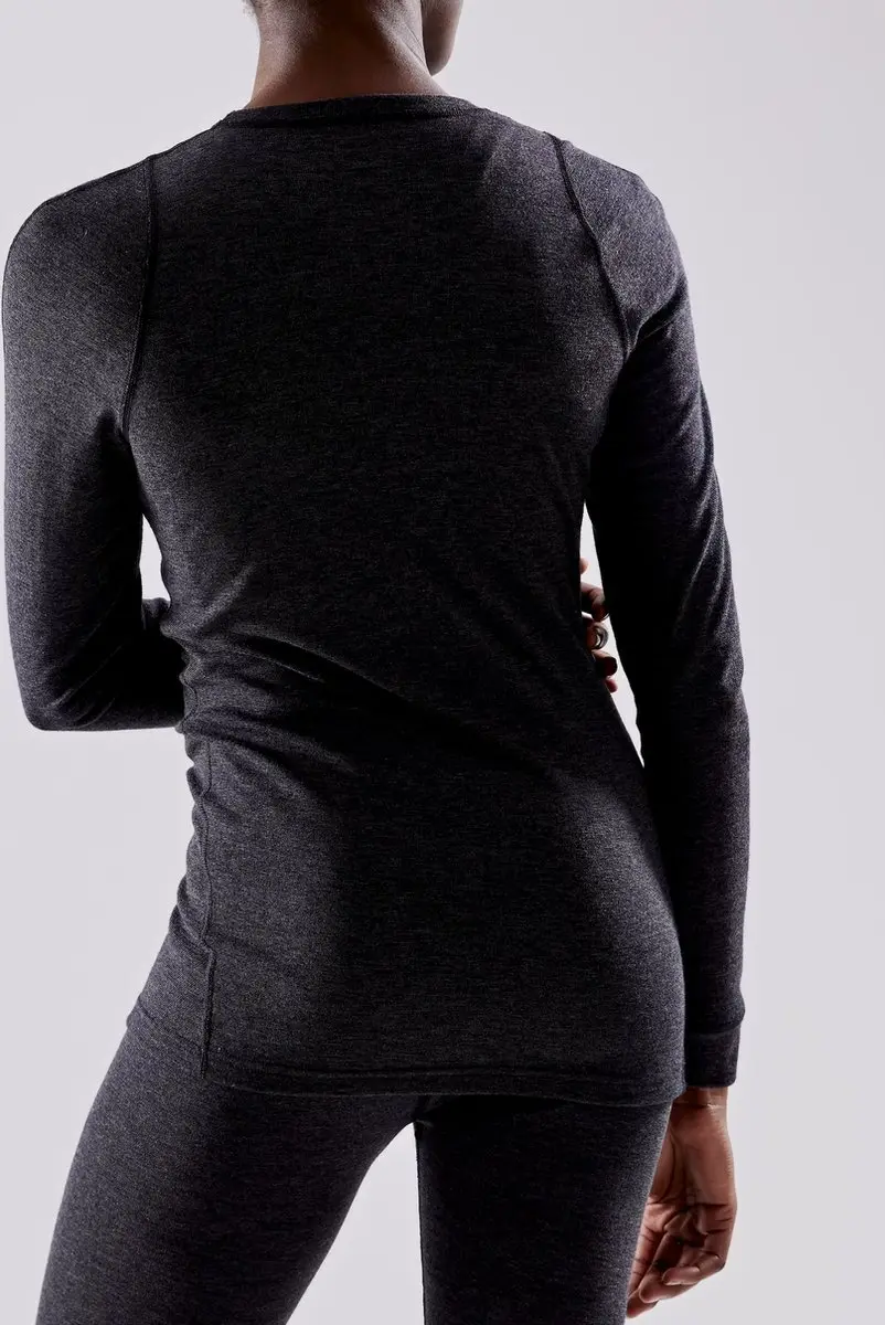 Craft Core Wool Merino LS Thermoshirt Dames - Zwart - S