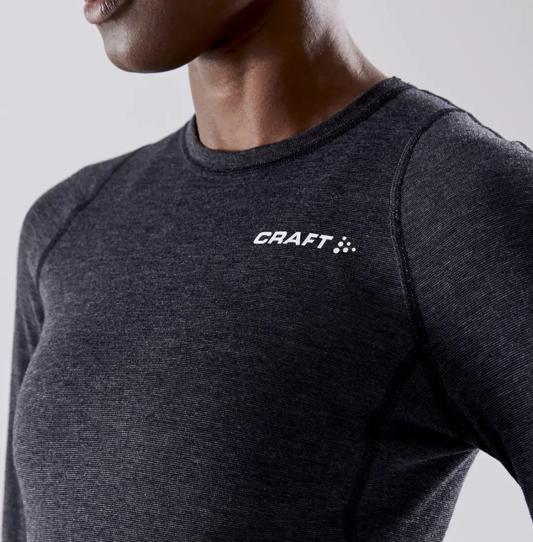 Craft Core Wool Merino LS Thermoshirt Dames - Zwart - S