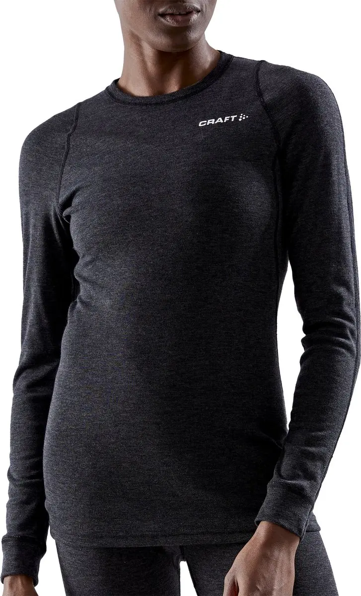 Craft Core Wool Merino LS Thermoshirt Dames - Zwart - S