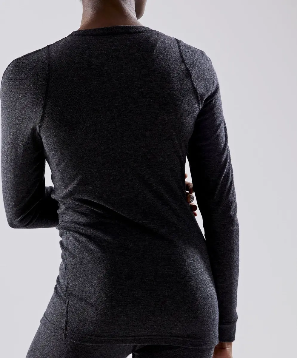 Craft Core Wool Merino LS Thermoshirt Dames - Zwart - S - afbeelding 6 van 6