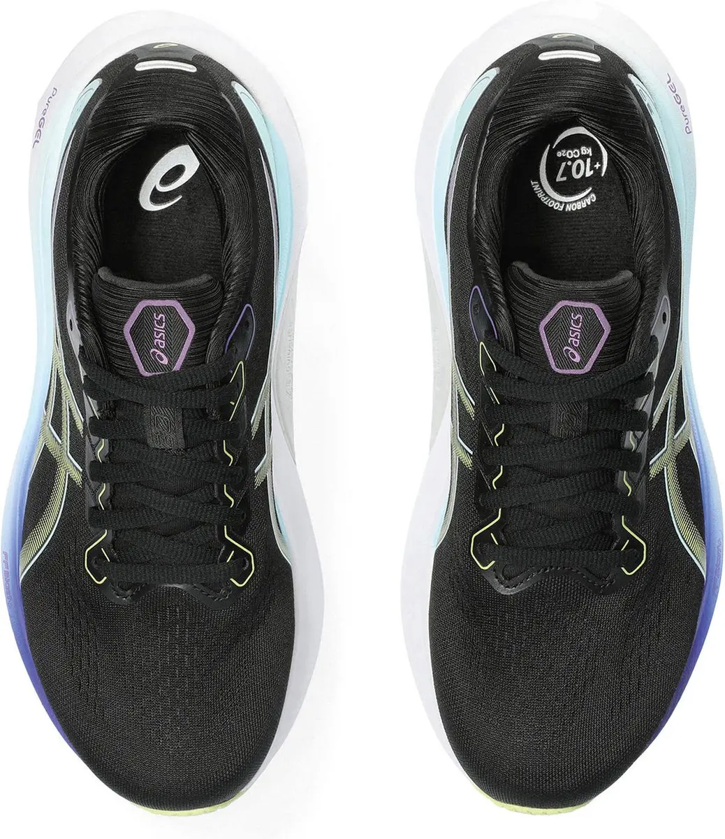 ASICS Gel-Kayano 30 Sportschoenen - Maat 39 - Zwart/Geel/Blauw