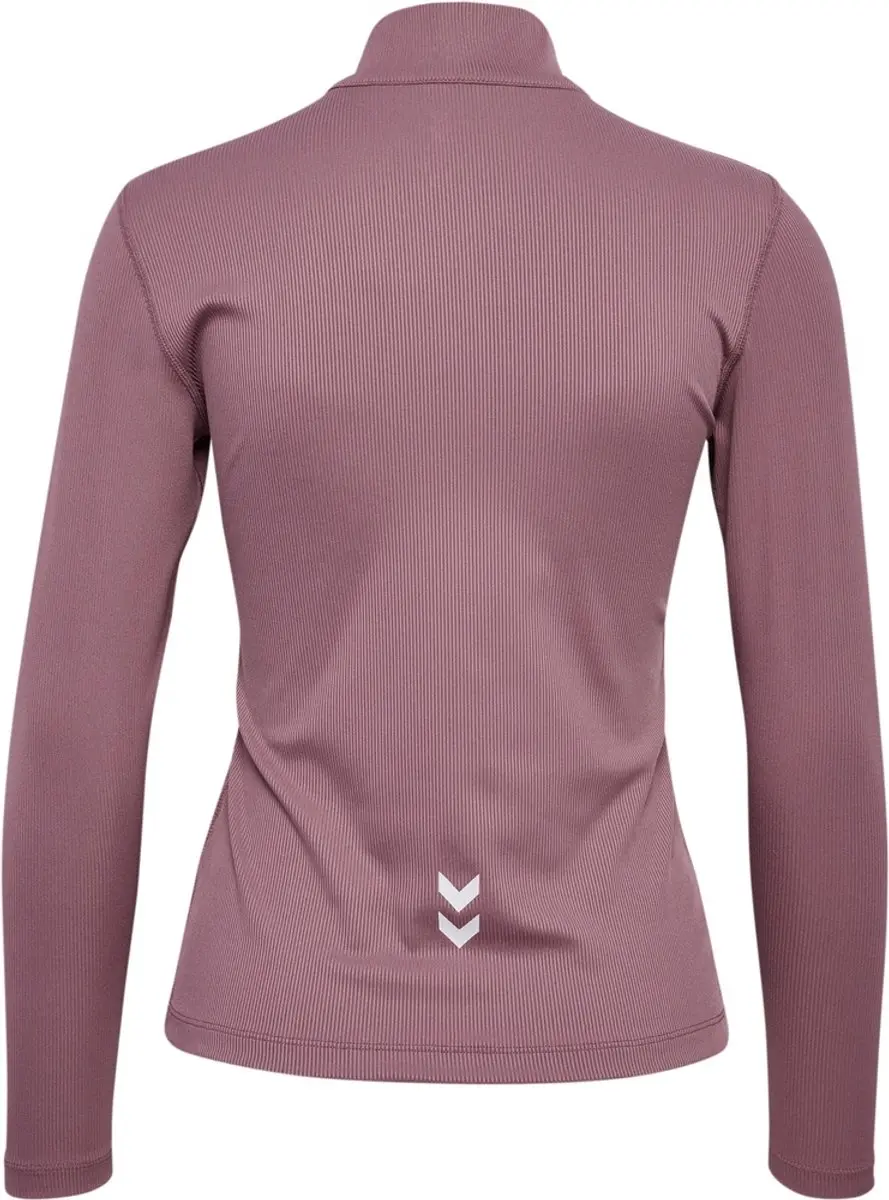 Hummel Damen Pulse W Zip Shirt Longsleeve L - Wistful Mauve