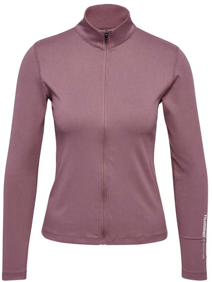 Hummel Damen Pulse W Zip Shirt Longsleeve L - Wistful Mauve