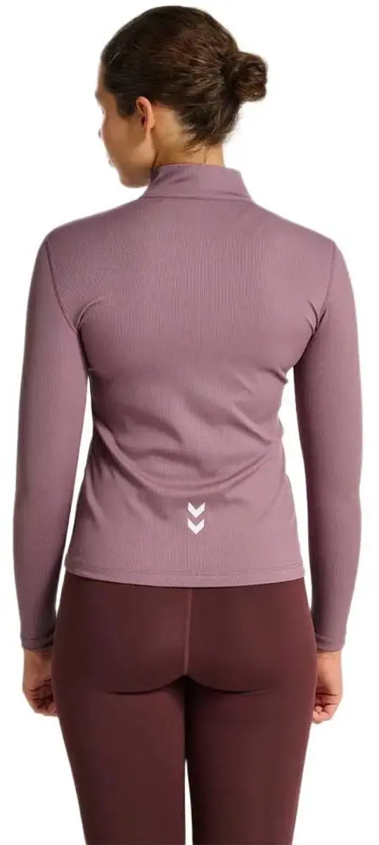 Hummel Damen Pulse W Zip Shirt Longsleeve L - Wistful Mauve