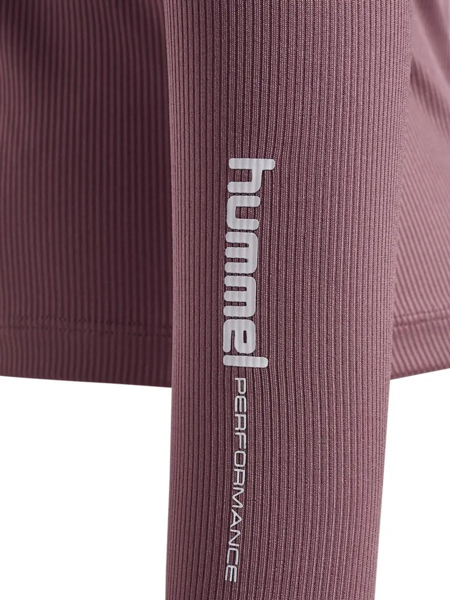 Hummel Damen Pulse W Zip Shirt Longsleeve L - Wistful Mauve