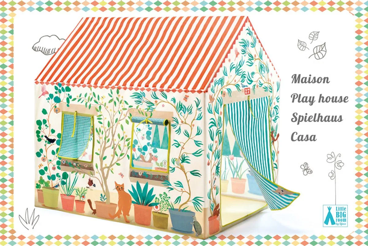 Djeco Speeltent Huis Multi - 105x73x100cm - afbeelding 4 van 6