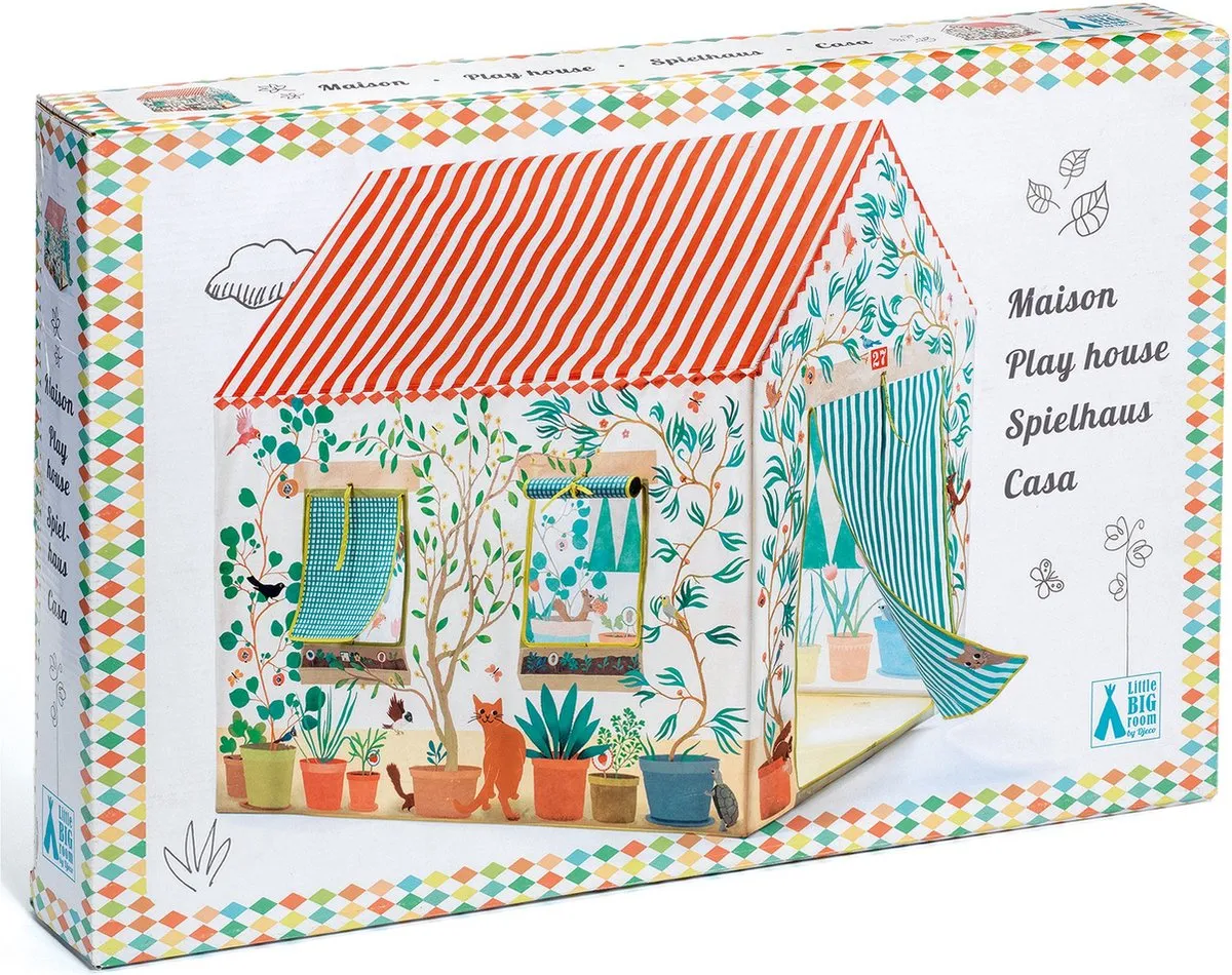 Djeco Speeltent Huis Multi - 105x73x100cm - afbeelding 6 van 6