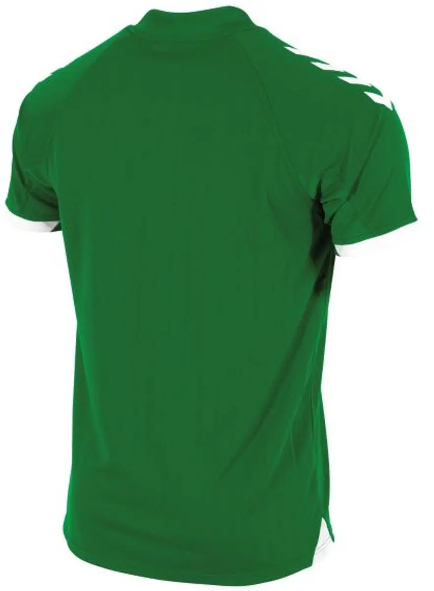 Hummel Fyn Shirt Korte Mouw Kinderen 128 - Groen/Wit
