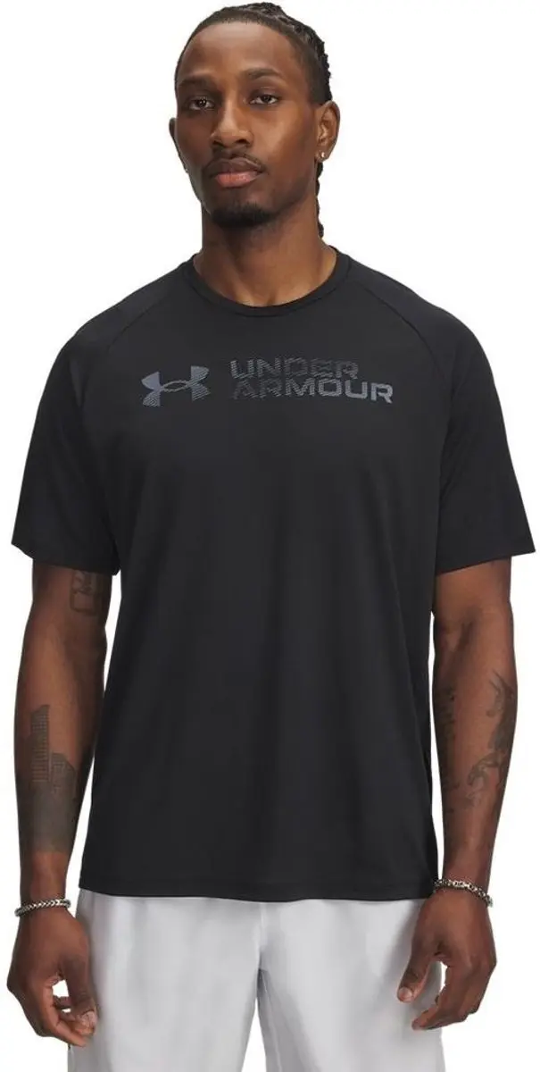 Under Armour Tech Reflective SS T-shirt Heren - Zwart L