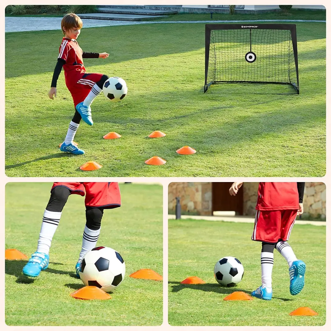 Songmics Voetbaldoelen Pop-up Set van 2