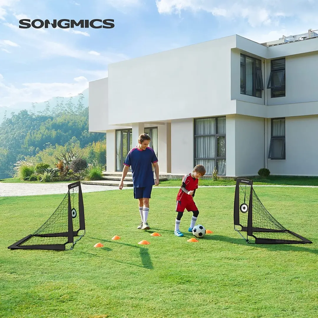 Songmics Voetbaldoelen Pop-up Set van 2