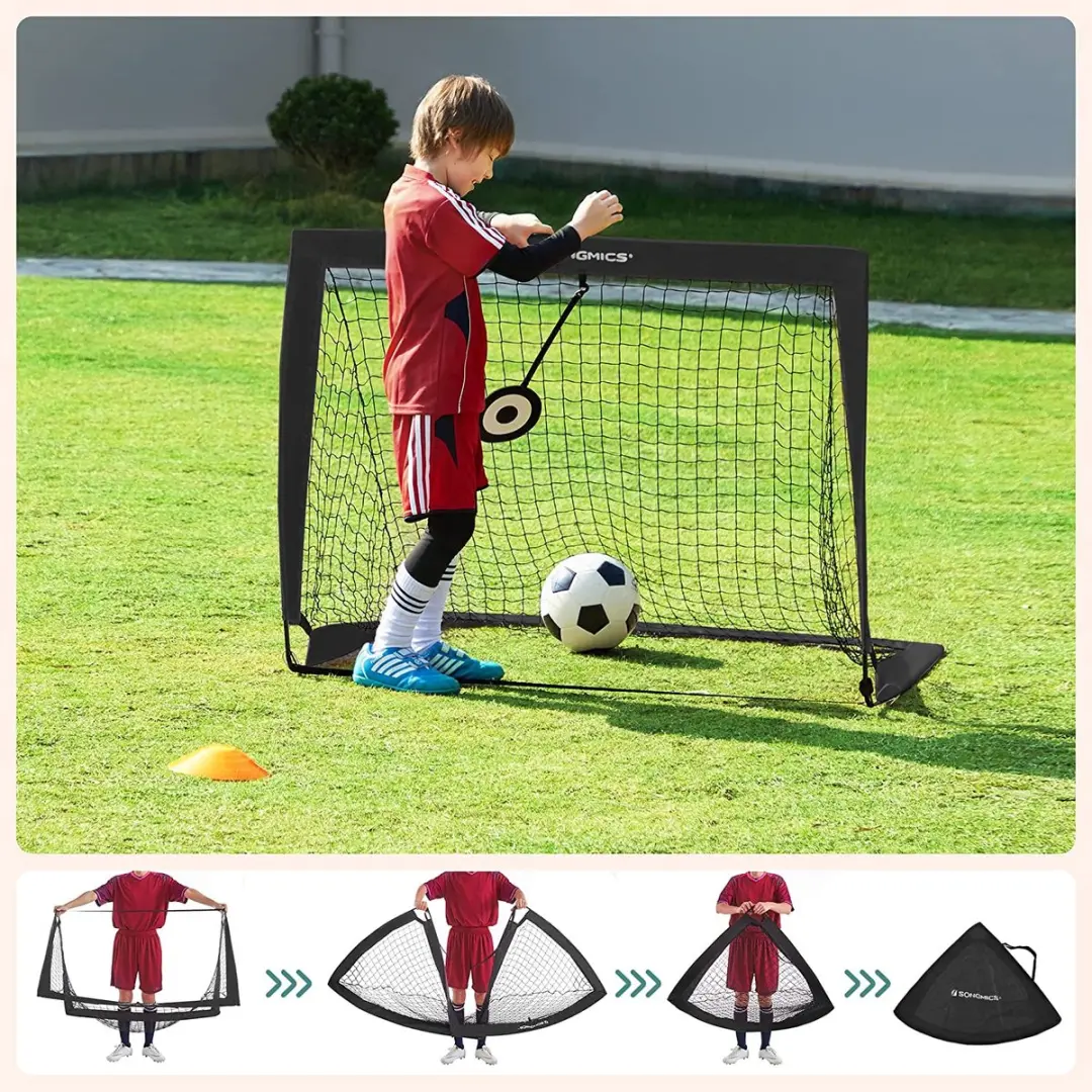 Songmics Voetbaldoelen Pop-up Set van 2