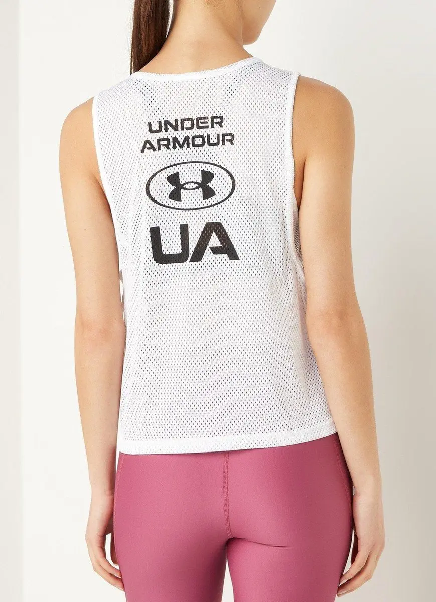 Under Armour Armour Muscle Mesh Tanktop - Wit - Maat L