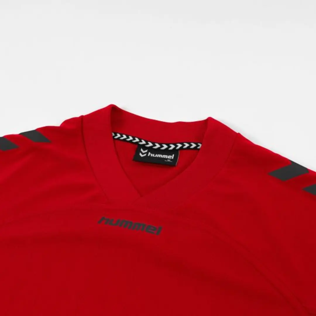 Hummel Fyn Shirt Korte Mouw Kinderen 116 - Rood/Zwart