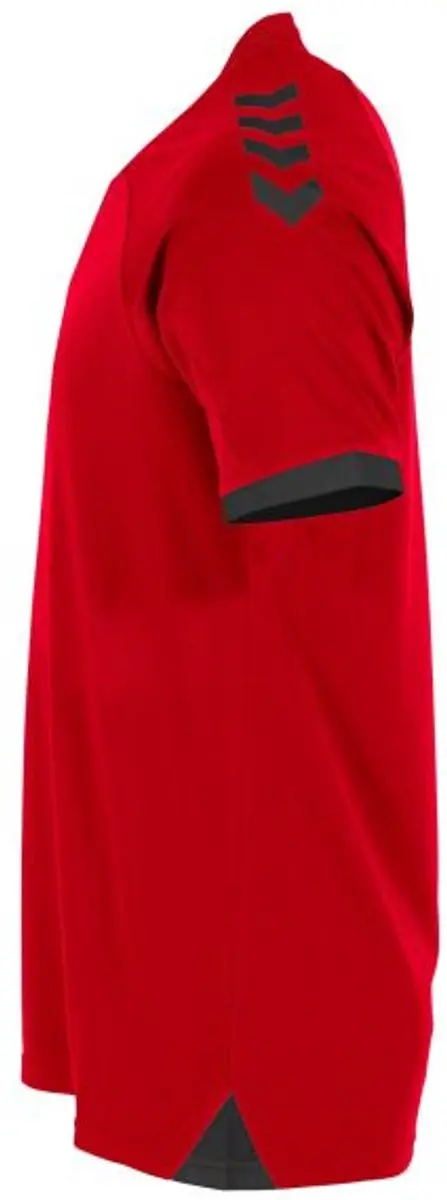 Hummel Fyn Shirt Korte Mouw Kinderen 116 - Rood/Zwart